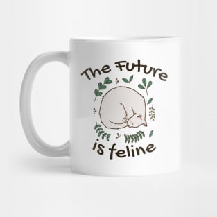 The Future Is Feline T-Shirt Design Mug